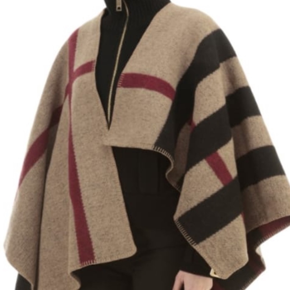 Burberry cachemire/wool cape poncho